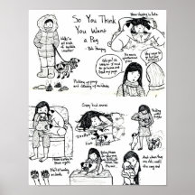 So You Think You Want A Pug? Print