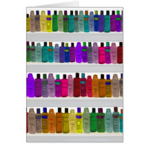 Soap Bottle Rainbow - for bathrooms, salons etc Cards