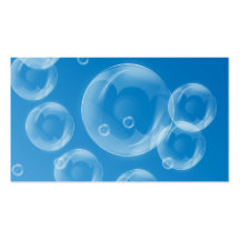 Soap bubbles business card template