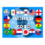 Soccer 16 Team Flags Postcard World Cup