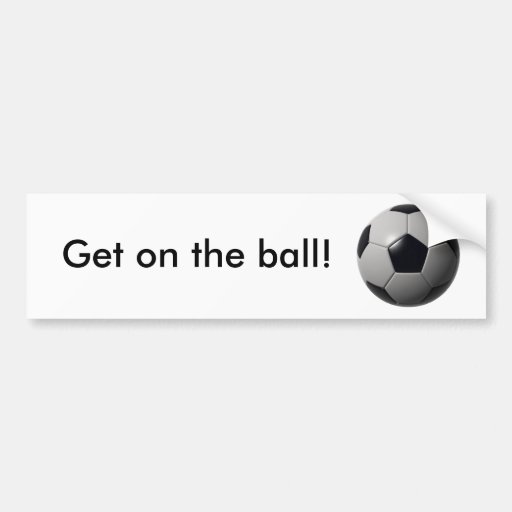 Soccer ball bumper stickers
