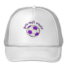 Soccer Ball in Purple Hats