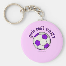 Soccer Ball in Purple Keychain