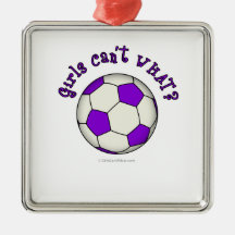 Soccer Ball in Purple Ornament