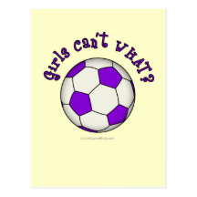 Soccer Ball in Purple Postcards