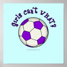 Soccer Ball in Purple Poster