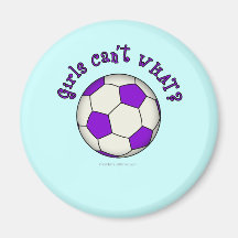 Soccer Ball in Purple Refrigerator Magnets