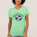 Soccer Ball in Purple Tee Shirt