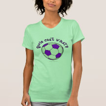 Soccer Ball in Purple Tee Shirt