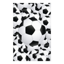 soccer balls personalized stationery