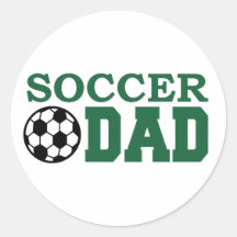 Soccer Dad Round Stickers