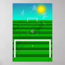 Soccer Dreams Soccer field and clouds futbol field Poster