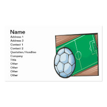 Soccer Field Business Card Template