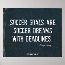 Soccer Goals Poster in Ripped Denim 002
