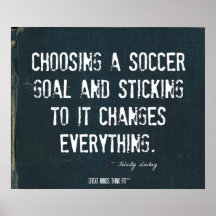 Soccer Goals Poster in Ripped Denim 004