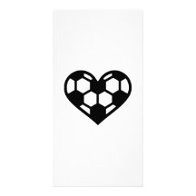 Soccer heart love photo greeting card