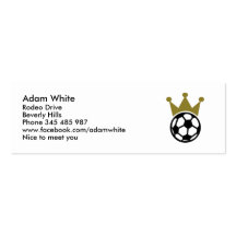 Soccer king business card template