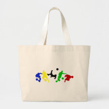 Soccer players   football sports fan canvas bag
