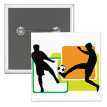 Soccer Players Pinback Button