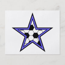 soccer star blue personalised flyer