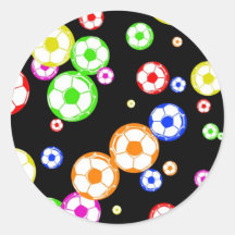 Soccer Wallpaper Round Sticker