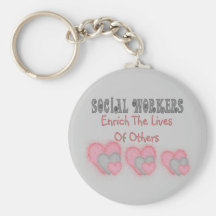 Social Worker Gifts "Enrich The Lives of Others" Key Chains