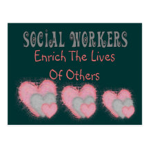 Social Worker Gifts "Enrich The Lives of Others" Postcard