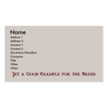 Socialise Train Educate Pitbull Business Cards