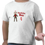 Sock Monkey Birthday Boy T Shirts