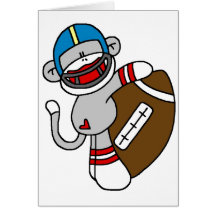 Sock Monkey Football Cards