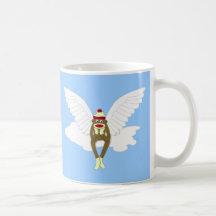 Sock Monkey Guardian Angel Mugs