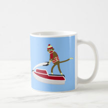 Sock Monkey Jetski Mug