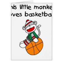 Sock Monkey Loves Basketball Cards