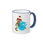 Sock Monkey Monogram Boy S Mugs