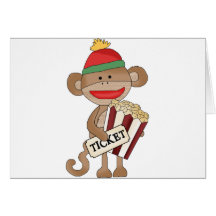 Sock monkey movies card