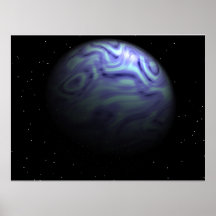 Soft Blue Moon Rising Posters