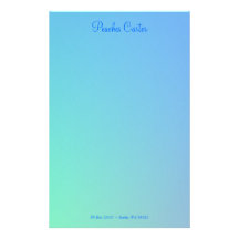 Soft Blues Stationery