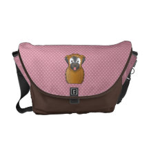 Soft Coated Wheaten Terrier Cartoon Courier Bag