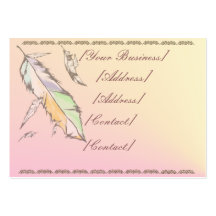 Soft Coloured Feather Business Card