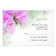 Soft Pink Azaleas - RSVP Card