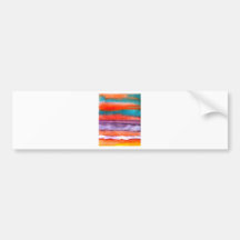 Soft Sun Play Beach Sunset Ocean Waves Art Bumper Stickers