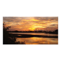 Soft sunset custom photo card