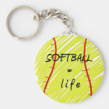 softball_equals_life keychain