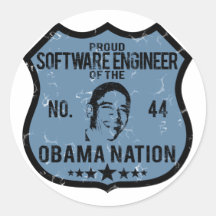 Software Engineer Obama Nation Sticker