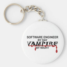 Software Engineer Vampire by Night Keychains