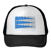 Sogn og Fjordane waving flag with name Hat