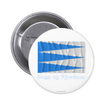 Sogn og Fjordane waving flag with name Pin