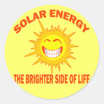 SOLAR ENERGY THE BRIGHTER SIDE OF LIFE STICKERS