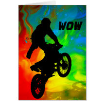 Solar Meltdown Motocross Greeting Cards