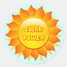 SOLAR POWER SUN STICKER